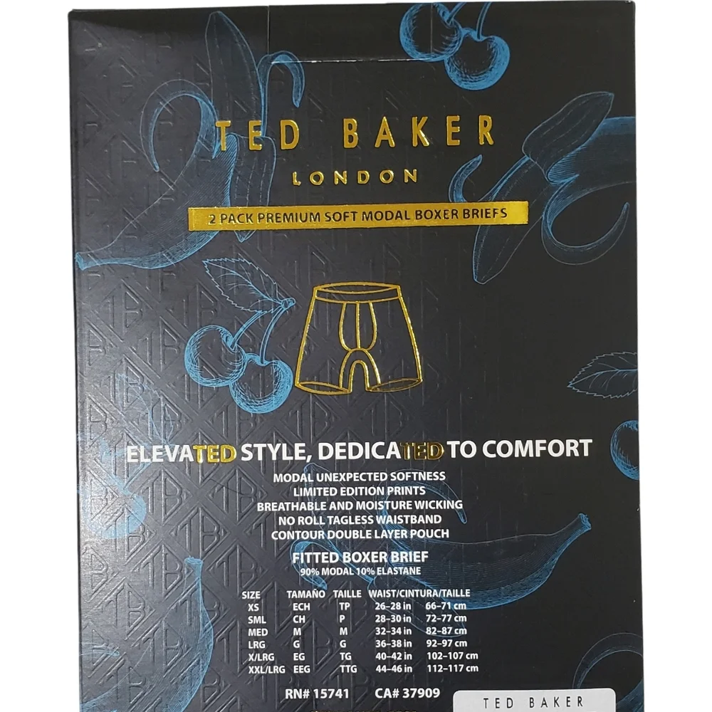 TED BAKER LONDON Men's Premium Soft Modal Boxer Briefs 2 Pairs NWT!